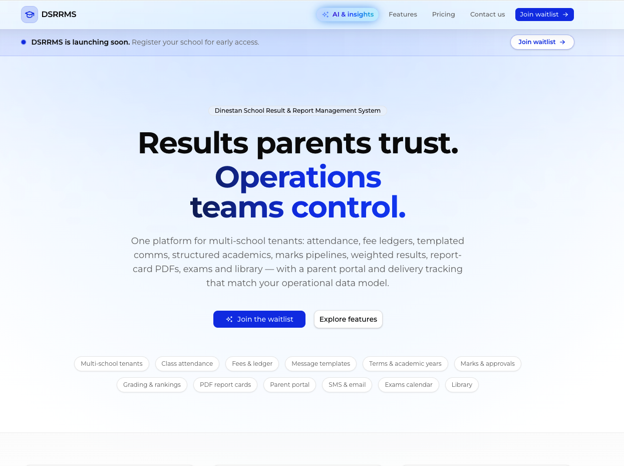 Dinestan platform screenshot